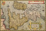 Art Poster, Map of Britian and Ireland - 27.5 x 18.75