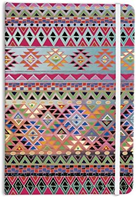 KESS InHouse Journal Nika Martinez "Tribal Native" Everything Notebook, Red Pattern (MM1030ANP01)