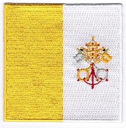 Vatican City Flag Embroidered Patch Iron-On Catholic Pope Benedict Symbol Holy Sea Emblem