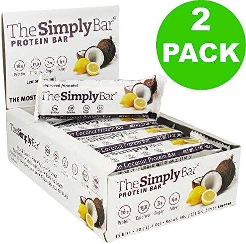 Simply Protein Bar, Lemon Coconut, 1.4oz bar (30 Pack)