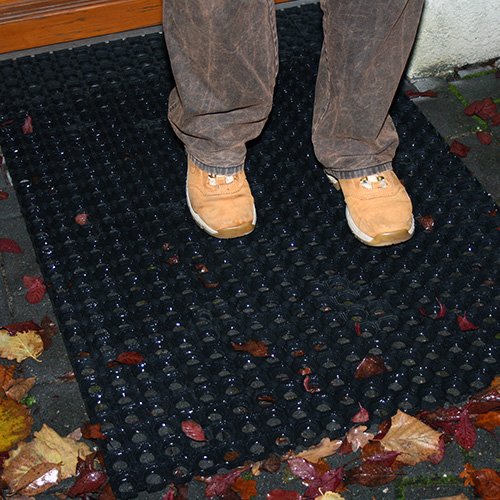  Fußmatte Gummi | 0,8 m x 1,2 m | Stärke: 23mm | Ringmatte