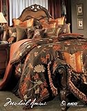 Michael Amini Grand Fleur 12 pc Queen Comforter in Brown by AICO