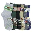 Lot Of 6 Pairs Assorted Sports Design Crew Kids / Boys Socks