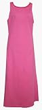 RocketWear Women's Hot Pink Sleeveless Cotton Knit Long Nightgown