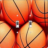 Rikki Knight Basketball Design Double Toggle Light Switch Plate