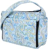 Kimberly Diaper Tote in Blue Paisley