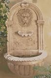 Lawn Ornaments Outdoor Alabastrite Mounted Lion Head Wall Fountain