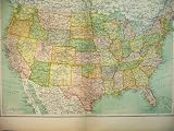 1898 MAP UNITED STATES AMERICA FLORIDA ARIZONA COLORADA