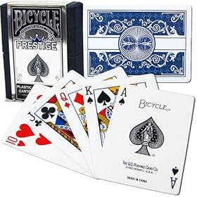  Bicycle Prestige Plastic Playing Cards (Blue)