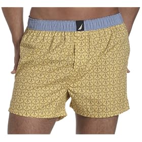 Nautica Men's Anchor Star Print Woven Comfort Boxer
