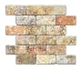 Scabos 2 X 4 Tumbled Travertine Brick Mosaic Tile - 6 X 6 Sample
