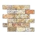 Scabos 2 X 4 Tumbled Travertine Brick Mosaic Tile - 6 X 6 Sample