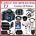 Canon EOS Rebel T3 (1100d) SLR Digital Camera w/ Canon 18-55mm Lens + 2 Extra Lens + Close Up Kit + 2 Batteries and charger + Hdmi Cable + 32gb Sdhc Memory Card + Soft Carrying Cases + Tripod & Much More !!