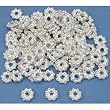 15 Grams Daisy Bali Spacer Beads Silver Plated 6mm