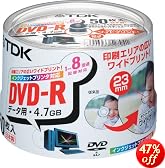 TDK DVD-R�f�[�^�p 1-8�{���Ή��z���C�g�v�����^�u��(���C�h)50���p�b�N[DVD-R47PWDX50PK]