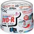 TDK DVD-R�f�[�^�p 1-8�{���Ή��z���C�g�v�����^�u��(���C�h)50���p�b�N[DVD-R47PWDX50PK] TDK