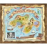 Oopsy Daisy Treasure Map 40x36.5 Canvas Art Image Wrap