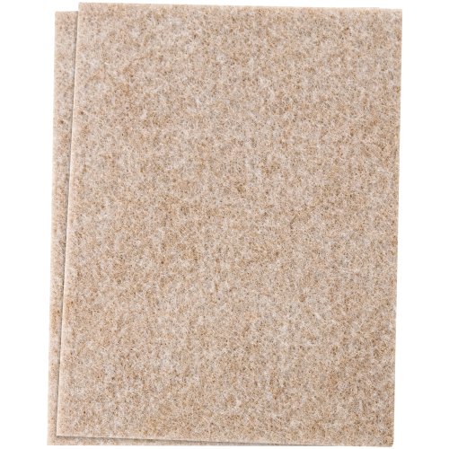 Self-Stick Furniture Felt Sheet for Hard Surfaces to Cut into Any Shape (2 pack) - Oatmeal,  4-1/2" x 6" sheets