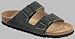 Birkenstock Slipper ''Arizona'' aus Velours in crushed schwarz mit normalem Fussbett