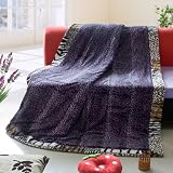 Onitiva - [Violet Fascination] Patchwork Throw Blanket (86.6 by 63 inches)