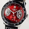 ESS - Herrenuhr - Automatik Uhr - Lederarmbanduhr - rot - WM122