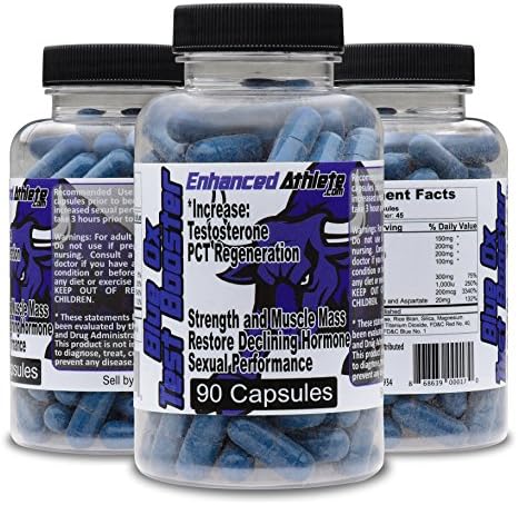 Enhanced Athlete Blue Ox Testosterone Booster Pill - 90 Capsules