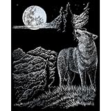 Royal Brush Silver Foil Engraving Art Kit, 8 by 10-Inch, Wolf Moon