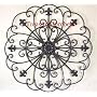 French Fleur de Lis Round Iron Wall Grille Tuscan Grill Home Decor