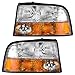 Brock Replacement Driver and Passenger Set Headlights with Fog Lamps Compatible with 16526225 16526226