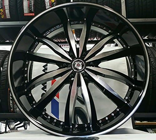 24" INCH SEVIZIA SE427B WHEEL RIMS & TIRES FITS CHEVY GMC CADILLAC TOYOTA NISSAN