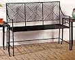 Metal Garden Bench, Black Metal Garden Bench, Black