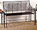 Metal Garden Bench, Black
