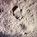 Footprint Left by Astronaut on Lunar Soil During Apollo 11 Lunar Mission in Walk on Moon's Surface Photographic Poster Print, 16x16