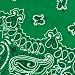 Carolina Have, A, Hank Paisley Bandannas, 22-Inch by 22-Inch, Kelly Green