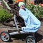 Secure2Me Clip-on Baby Blanket : Blue Bon Bon - Handcrafted in USA