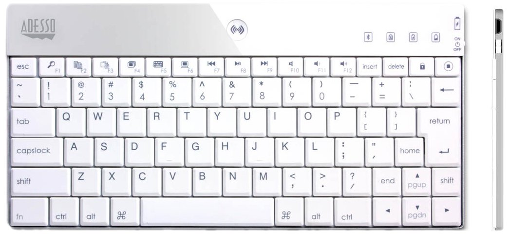 Amazon.com: Adesso WKB-1000BA Bluetooth 3.0 Mini Keyboard for iPad ... Amazon.com: Adesso WKB-1000BA Bluetooth 3.0 Mini Keyboard for iPad ...