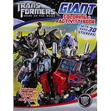 Transformers Dark of the Moon Coloring and Activity Book 144 Page with 30 Stickers (Dark of the moon) ~ Hasbro