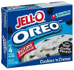 Jell-O Instant Pudding & Pie Filling, Oreo Cookies 'n Cream, 4.2-Ounce Boxes (Pack of 24)