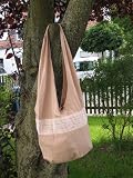 Beuteltasche Boho Vintage Umhängetasche Tasche Hippie Beige 21