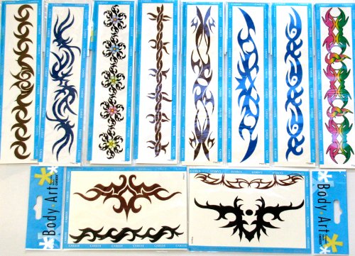 Armband Temporary Tattoos (10 Band Tattoo