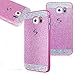 Samsung Galaxy S6 Case-Aurora Samsung S6 Luxury Bling Diamond with Crystal Rhinestone Handmade Hard PC Case Cover for Samsung Galaxy S6 (samsung galaxy s6, Pink)