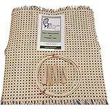 Pressed Cane Webbing Kit, Contains an 18"x18" Piece of 1/2" Fine Open Cane Mesh, 6' of #8 Spline, 5 Wood Wedges and a Full Color Instruction Booklet (Breuer) (1/2" Fine Open)