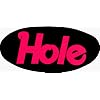 Hole - Oval Pink Logo on Black Oval - Sticker / Decal