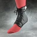 Swede-O Ankle Lok Lace-Up Ankle Brace, with set of side stabilizer inserts, Black, Large