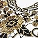 Qianle Flower Embroidery Lace Applique Neckline Collar Clothes DIY Patch,Golden