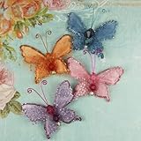 Prima 543112 Swallowtail Butterflies Jeweled Embellishments, Julia