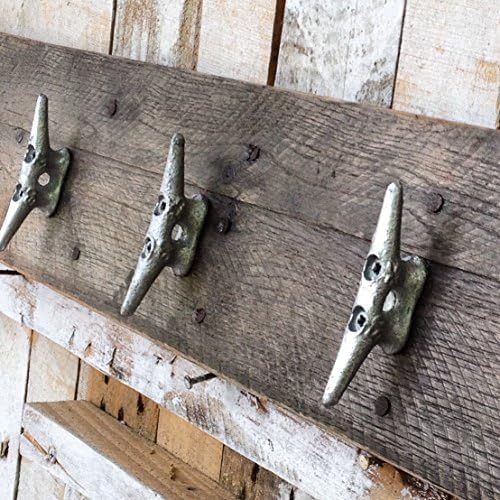 Boat Cleat Coat Rack, Towel Rack, or Hat Rack, Weathered Reclaimed Wood