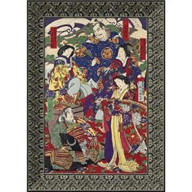 Tokugawa Ieyasu and Tokugawa Hidetada Framed Canvas Art,16.1 in. x 23.4 in. Framed