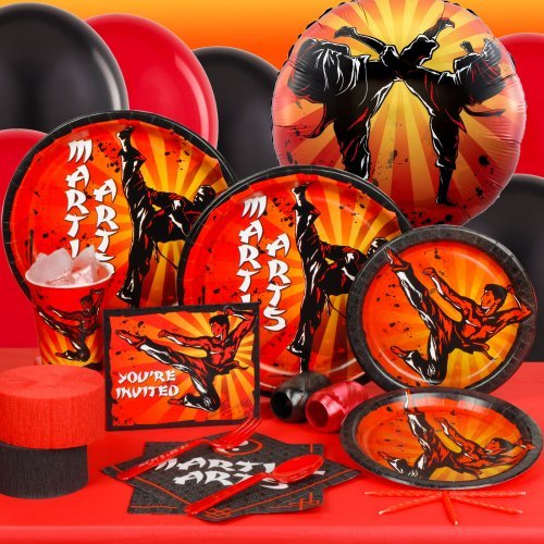 Martial Arts Standard Party Pack for 16 Party Supplies