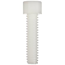 Nylon 6/6 Socket Cap Screw, Hex Socket Drive, #4-40, 11/16" Length (Pack of 100)